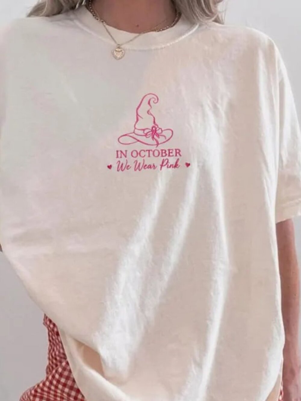 In October We Wear Pink Shirt, Halloween Tee, Gift For Halloween